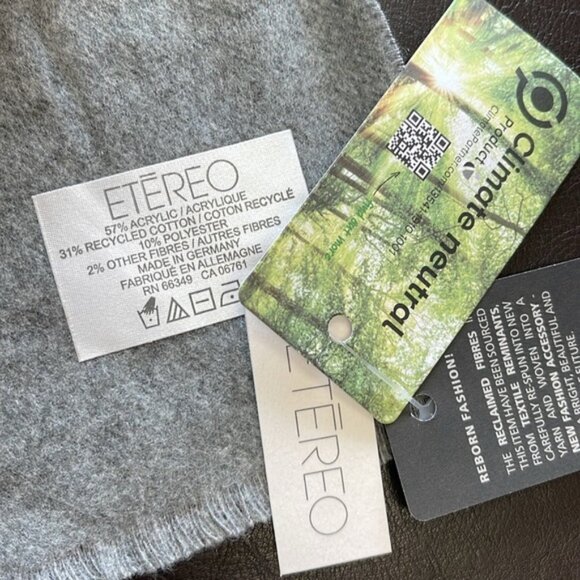 ETEREO Oversized Reclaimed Cotton Scarf - Picture 4 of 6